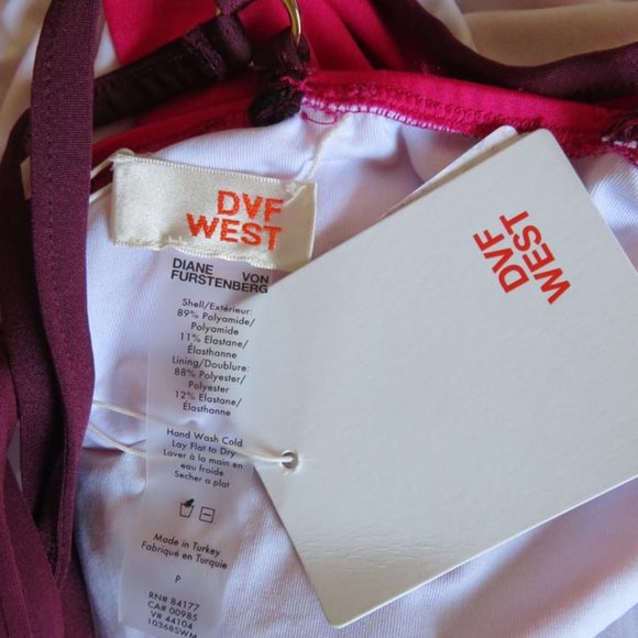 NWT DVF Diane von Furstenberg Belt Swim one piece P - Picture 6 of 6